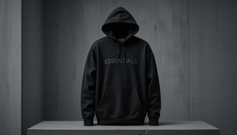 black essentials hoodie
